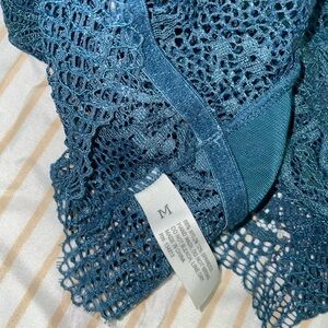 Navy blue lace bralette with no padding